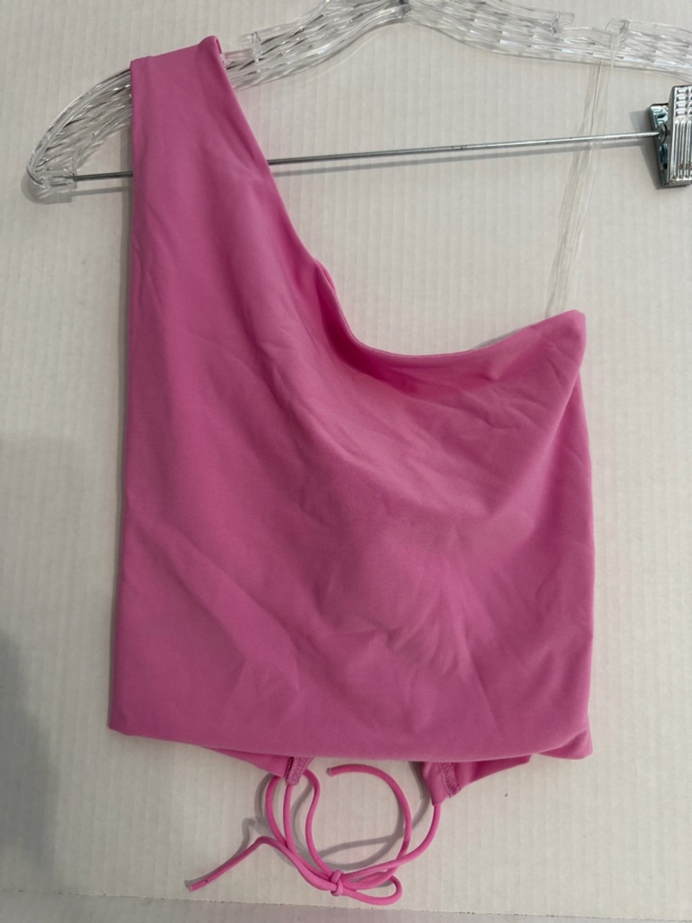 Fashion Nova One-Shoulder Pink Crop Top